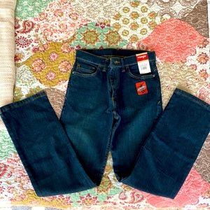 Boys Wrangler dark blue jeans NWT